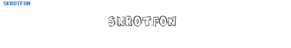 Fuente SKROTFON.TTF