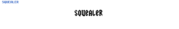 Fuente SQUEALER.TTF