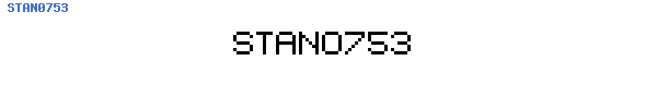 Fuente STAN0753.TTF