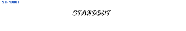 Fuente STANDOUT.TTF