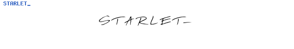 Fuente STARLET_.TTF