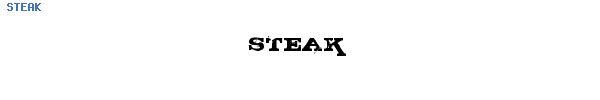 Fuente STEAK.ttf