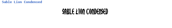 Fuente Sable Lion Condensed.ttf