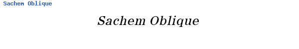 Fuente Sachem Oblique.ttf