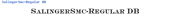 Fuente SalingerSmc-Regular DB.ttf