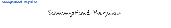Fuente SammysHand Regular.TTF