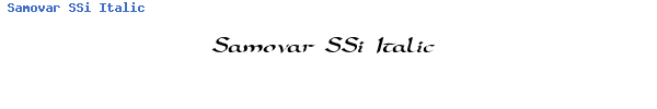 Fuente Samovar SSi Italic.ttf