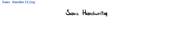 Fuente Sams Handwriting.ttf