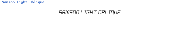 Fuente Samson Light Oblique.ttf