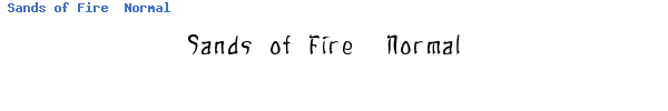 Fuente Sands of Fire  Normal.ttf