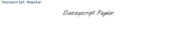 Fuente Sassyscript Regular.ttf