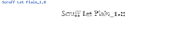 Fuente Scruff Let Plain_1.0.ttf