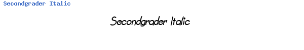 Fuente Secondgrader Italic.ttf