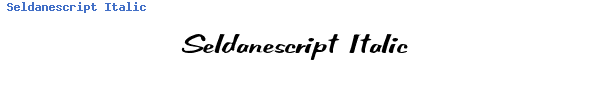 Fuente Seldanescript Italic.ttf