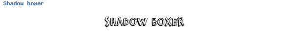 Fuente Shadow boxer.ttf