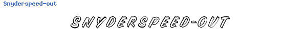 Fuente Snyderspeed-out.ttf