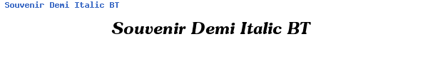 Fuente Souvenir Demi Italic BT.ttf