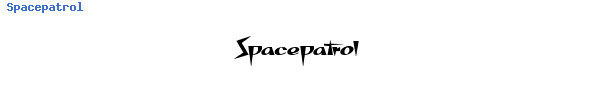 Fuente Spacepatrol.ttf