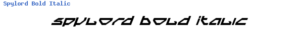 Fuente Spylord Bold Italic.ttf