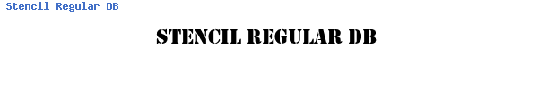 Fuente Stencil Regular DB.ttf