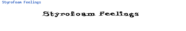 Fuente Styrofoam Feelings.ttf
