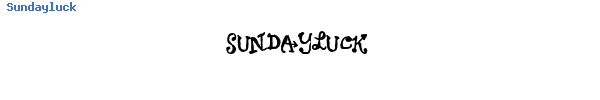 Fuente Sundayluck.ttf