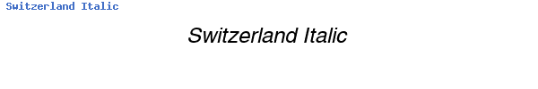 Fuente Switzerland Italic.ttf