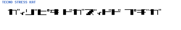 Fuente TECNO STRESS KATAKANA.ttf