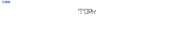 Fuente TORN.ttf