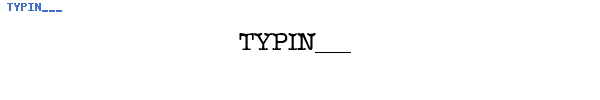 Fuente TYPIN___.TTF