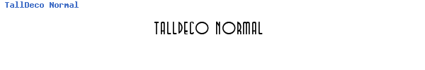 Fuente TallDeco Normal.ttf