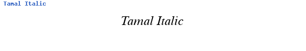 Fuente Tamal Italic.ttf