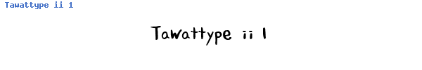Fuente Tawattype ii 1.ttf