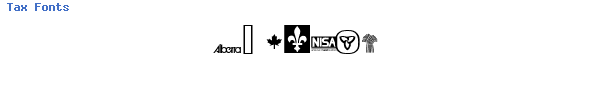 Fuente Tax Fonts.ttf