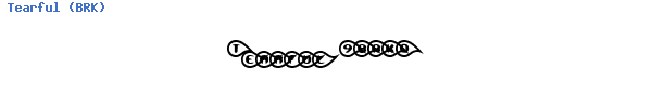Fuente Tearful (BRK).ttf
