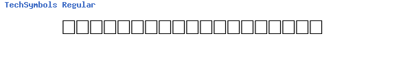 Fuente TechSymbols Regular.ttf