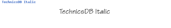 Fuente TechnicsDB Italic.ttf