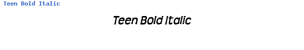 Fuente Teen Bold Italic.ttf