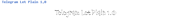 Fuente Telegram Let Plain 1.0.ttf
