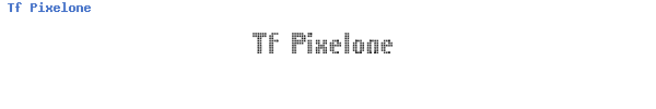 Fuente Tf Pixelone.ttf