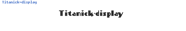 Fuente Titanick-display.ttf