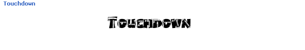 Fuente Touchdown.ttf