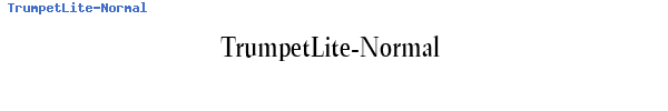 Fuente TrumpetLite-Normal.ttf