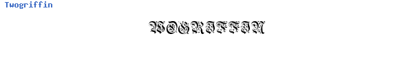 Fuente Twogriffin.ttf