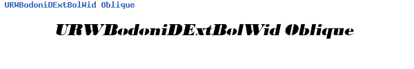 Fuente URWBodoniDExtBolWid Oblique.ttf