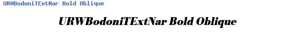 Fuente URWBodoniTExtNar Bold Oblique.ttf