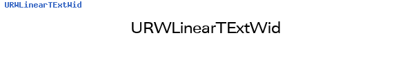 Fuente URWLinearTExtWid.ttf