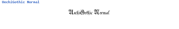 Fuente UechiGothic Normal.ttf