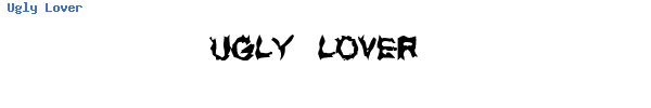 Fuente Ugly Lover.ttf