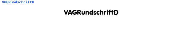 Fuente VAGRundschriftD.ttf